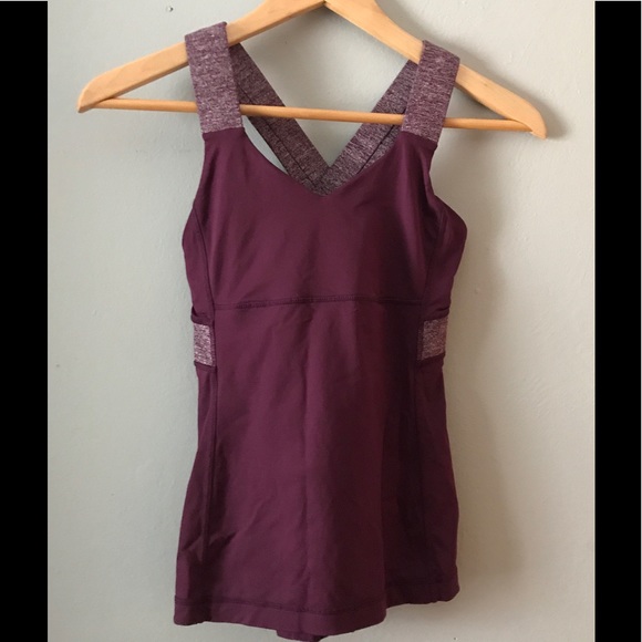 lululemon athletica Tops - LULULEMON PUSH YOUR LIMITS TANK IN PLUM SIZE 4
